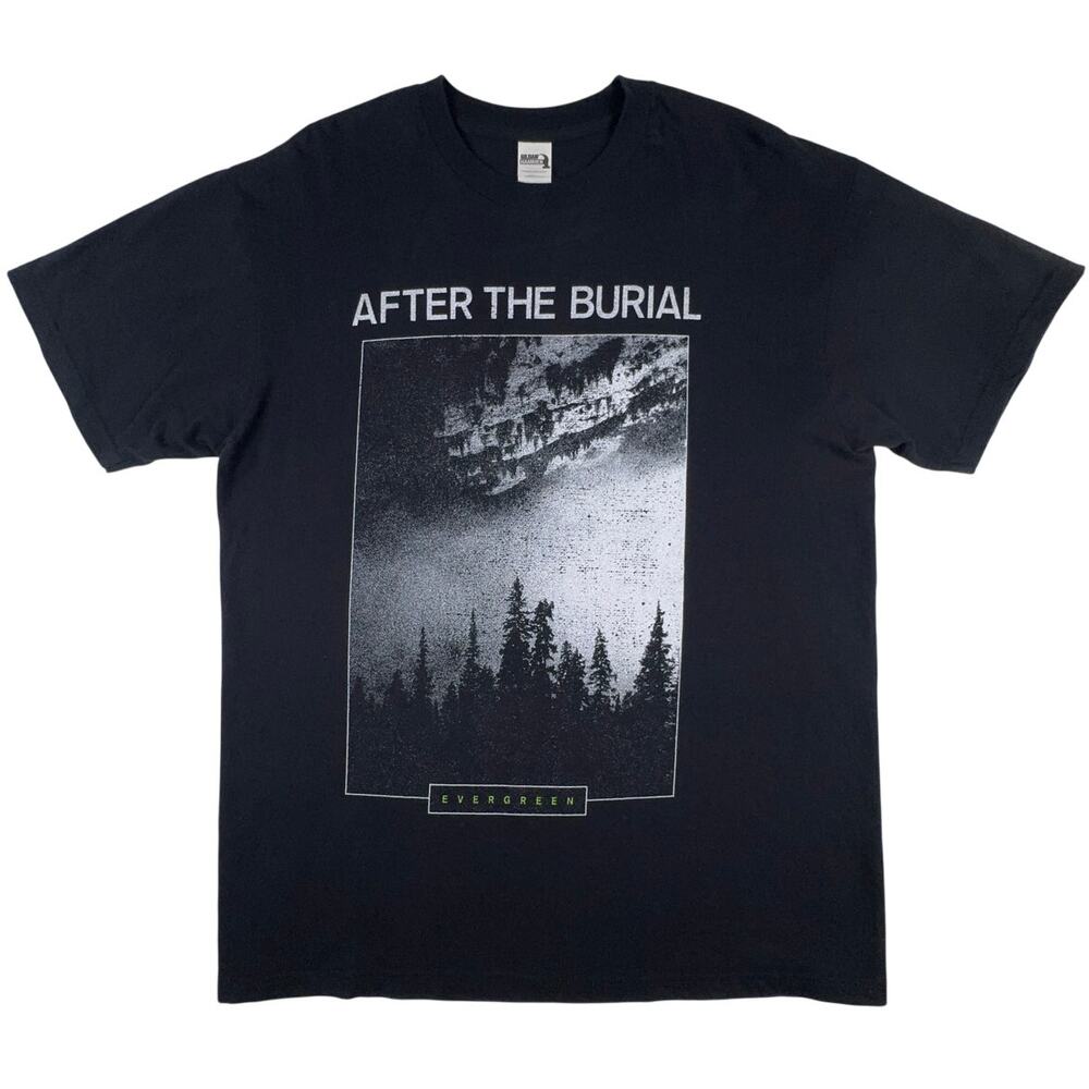 After The Burial Evergreen Album Art T-Shirt Men's L Black Metalcore Band